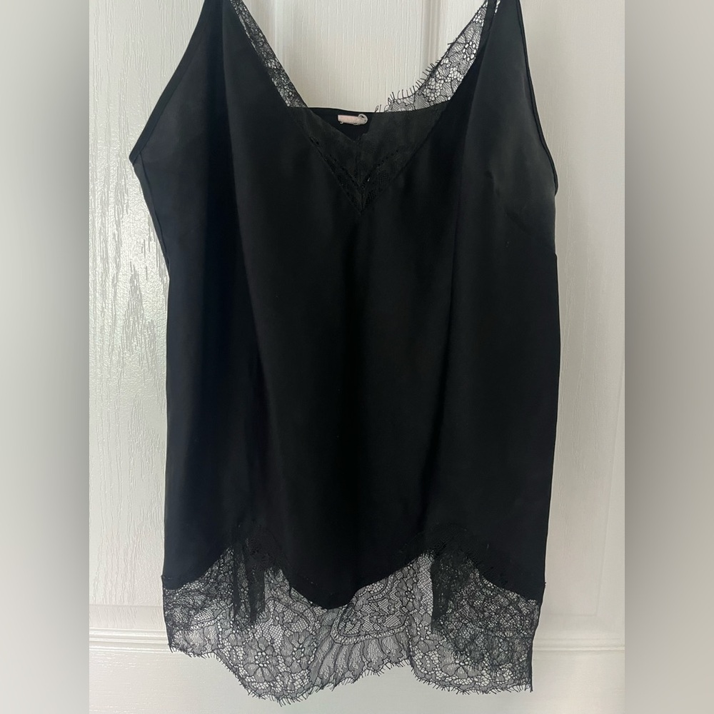 Victoria’s Secret Black Satin Lace Camisole - Picture 2 of 7